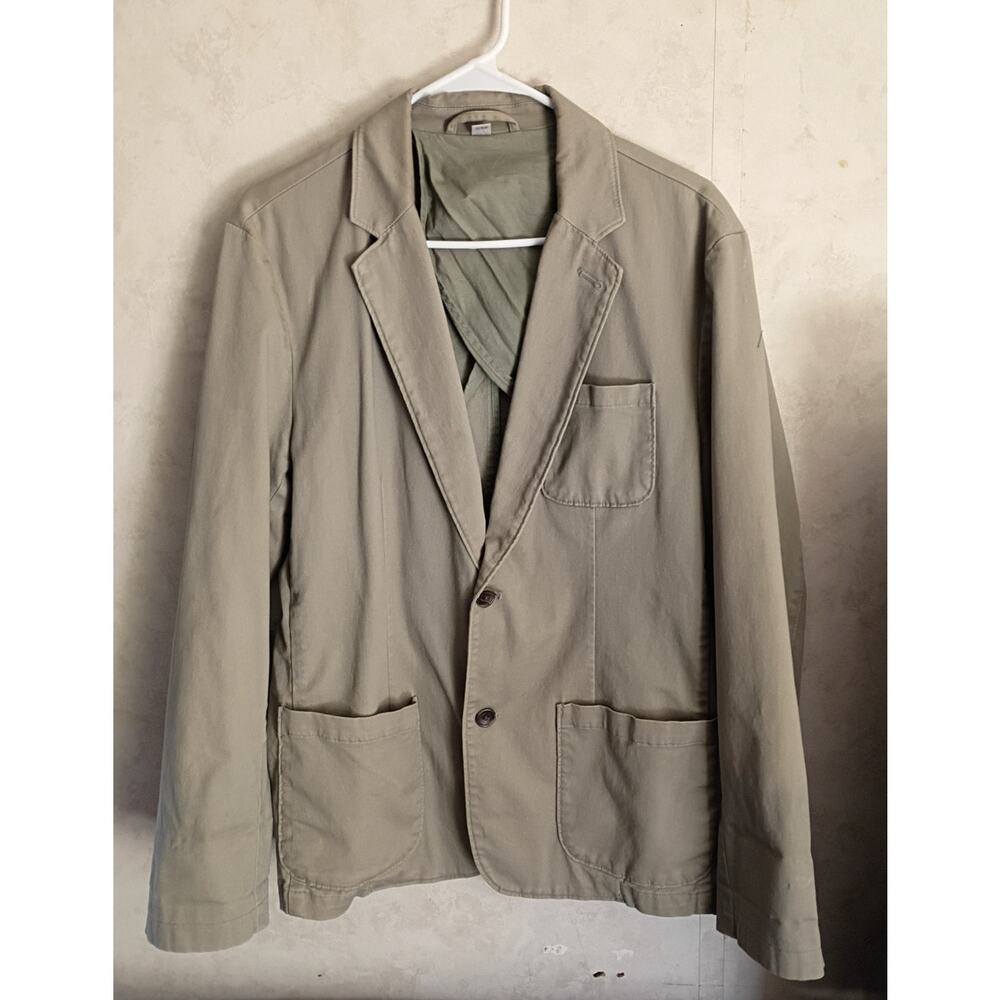 Goodfellow Kenwood Blazer Beige Cotton Stretch Womens Minimalist Jacket Medium